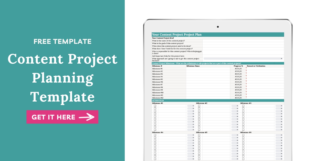 Your Content Empire - Content Project Planning Template