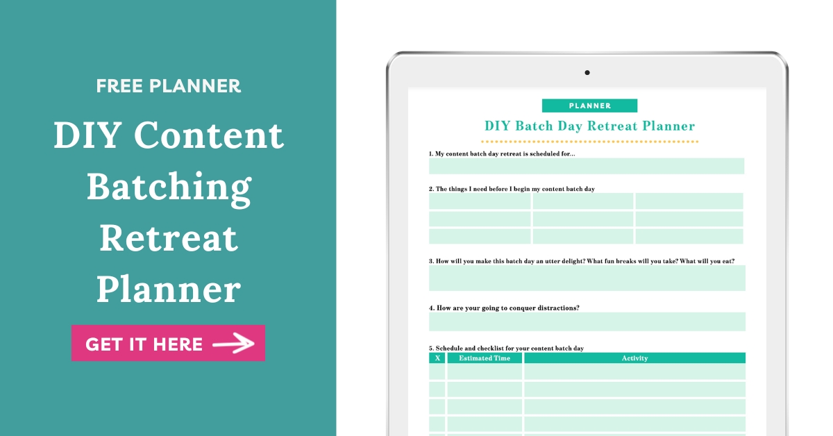 Your Content Empire - DIY Content Batching Retreat Planner